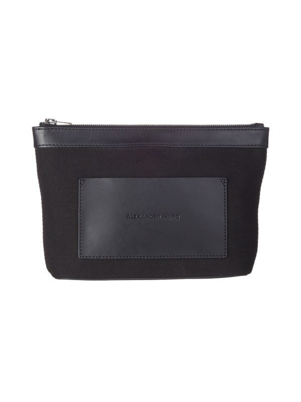 Alexander Wang Black Canvas Pouch Toilettilaukku