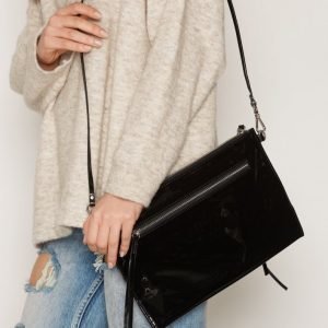 Back Zip Bag Patent Iltalaukku Musta