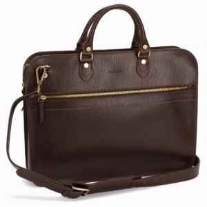 Baron Small Zip Briefcase Salkku Brown