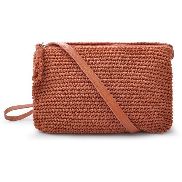 Ceannis Crochet Three Pocket Bag Laukku Terrakotta