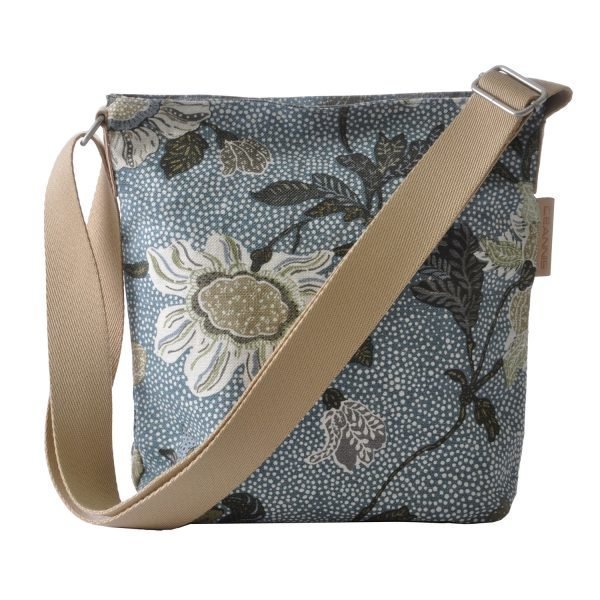 Ceannis Flower Linen Small Shoulder Bag Olkalaukku Sininen