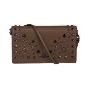 Coach Foldover Crossbody Rivets Nahkalaukku