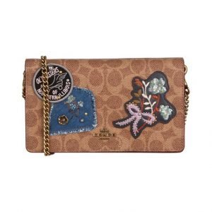 Coach Foldover Crossbody Sig Patchwork Nahkalaukku