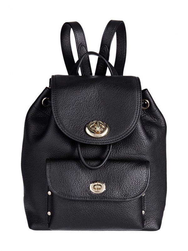 Coach Pebble Mini Turnlock Rucksack Nahkareppu