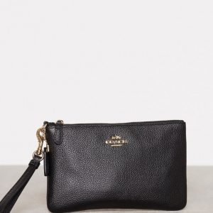 Coach Polished Pebble Small Wristlet Iltalaukku Musta