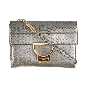 Coccinelle Arlettis Python Metallic Small Clutch / Shoulder Nahkalaukku