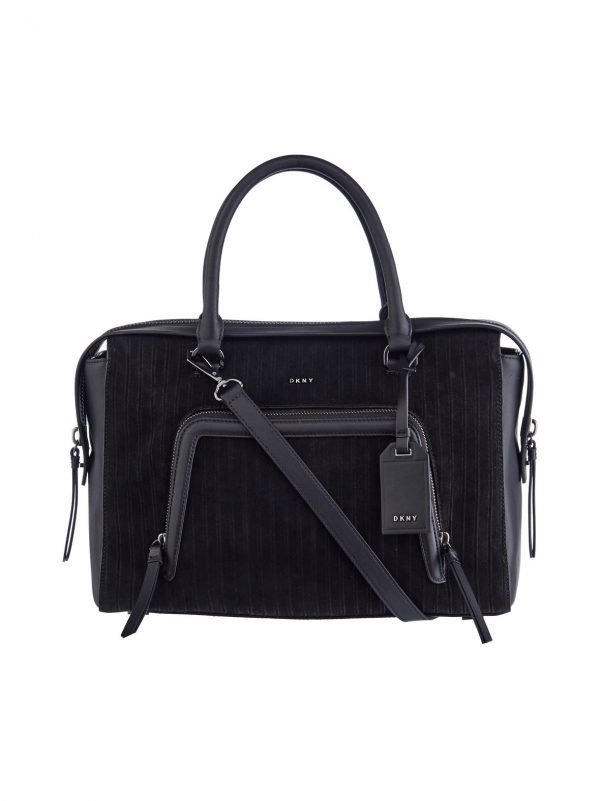 Dkny Gansevoort Pinstripe Grid Large Satchel Nahkalaukku