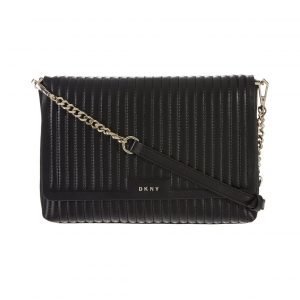 Dkny Gansevoort Pinstripe Quilted Medium Flap Crossbody Nahkalaukku