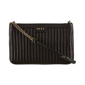 Dkny Gansevoort Pinstripe Quilted Mini Double Compartment Crossbody Nahkalaukku