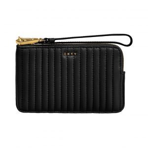 Dkny Gansevoort Pinstripe Small Wristlet Pouch Nahkalompakko