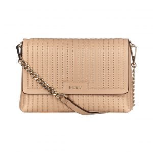 Dkny Gansevoort Small Flap Crossbody Pinstripe Nahkalaukku