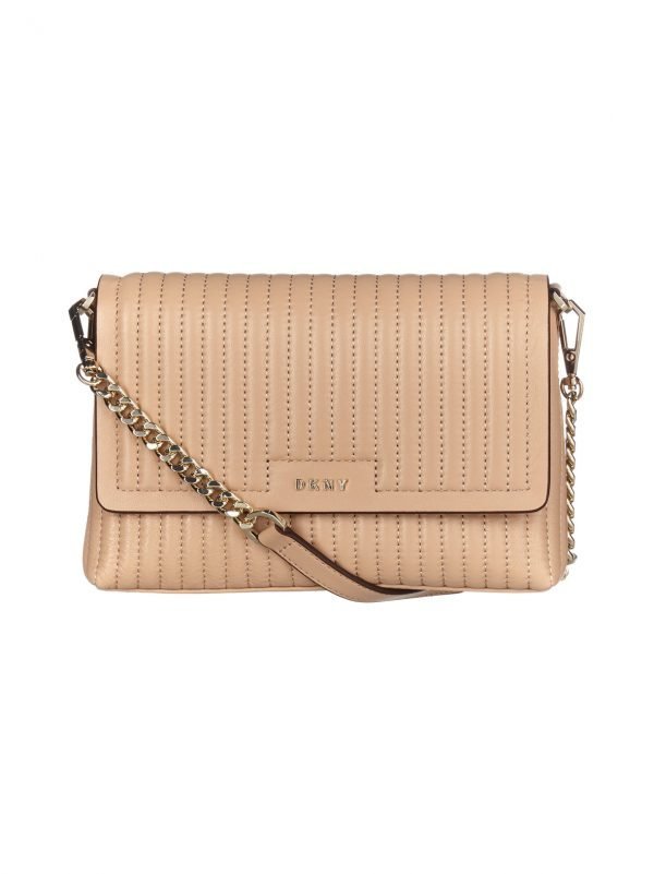 Dkny Gansevoort Small Flap Crossbody Pinstripe Nahkalaukku