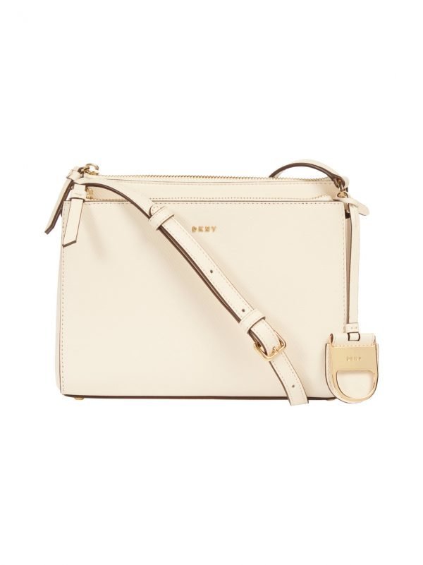 Dkny Hardware Cross Hatch Double Zip Nahkalaukku