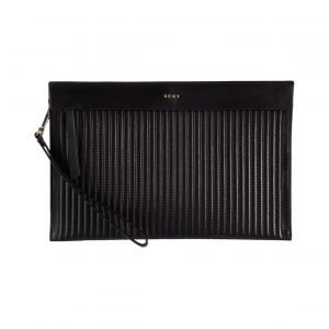 Dkny Slgs Pinstripe Quilted Nahkalaukku