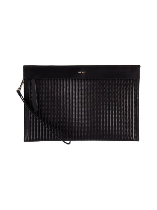 Dkny Slgs Pinstripe Quilted Nahkalaukku