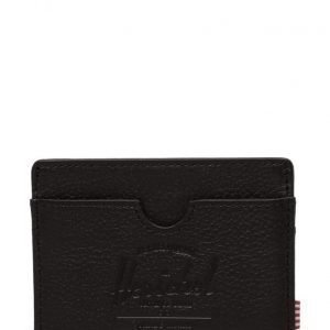 Herschel Charlie Leather Black Pebble Leather lompakko