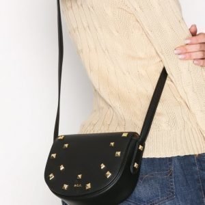 Lauren Ralph Lauren Caley Messenger Olkalaukku Black / Gold