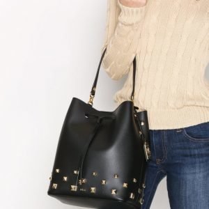 Lauren Ralph Lauren Debby Drawstrin Olkalaukku Black / Gold