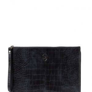 Leowulff Jordan Blue Croco Silver Pocket pikkulaukku