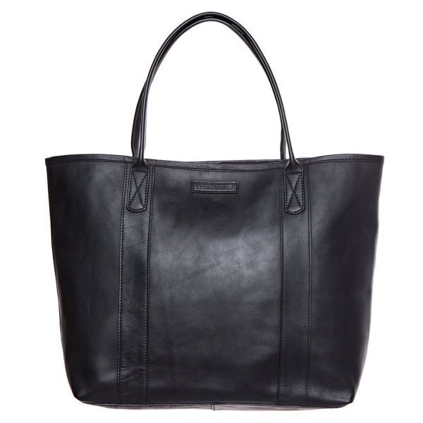 Lexington Mayflower Leather Tote Bag Nahkakassi Musta