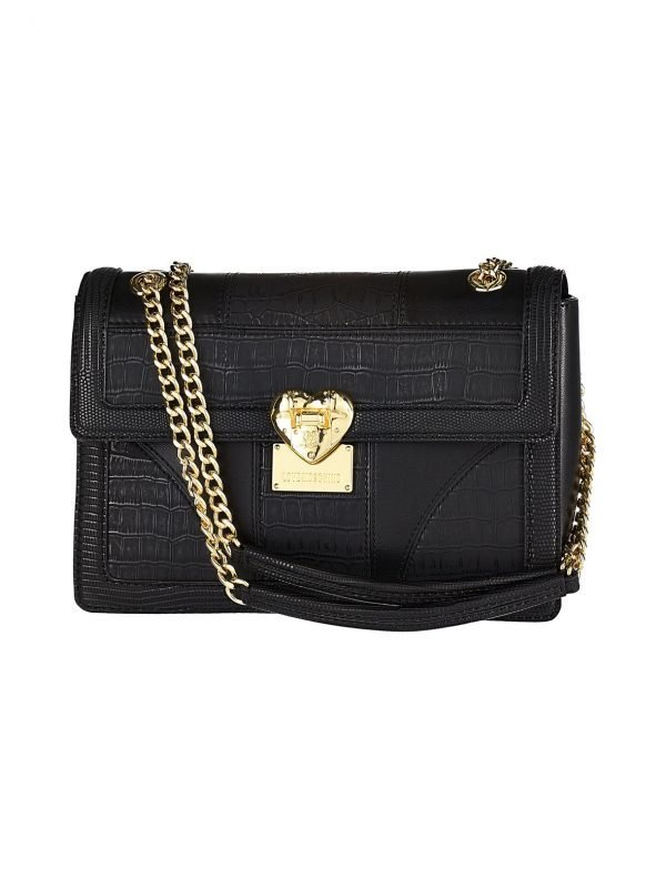 Love Moschino Flap Small Shoulder Snake / Croco Patchwork Laukku