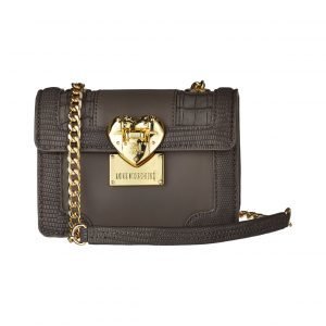 Love Moschino Mini Flap Crossbody Snake / Croco Patchwork Laukku