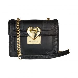 Love Moschino Mini Flap Crossbody Snake / Croco Patchwork Laukku