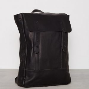 Lyle & Scott Leather Backpack Reppu Musta