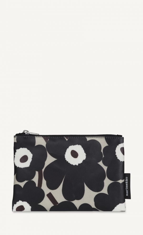 Marimekko Keksi Mini Unikko Kosmetiikkapussukka Beige Tummanharmaa Ruskea