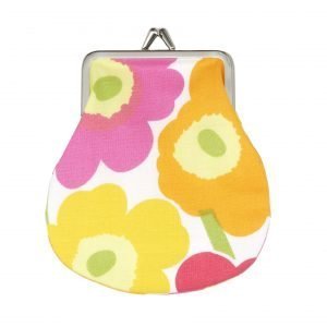 Marimekko Mini Unikko Pikkukukkaro Valkoinen Oranssi Punainen