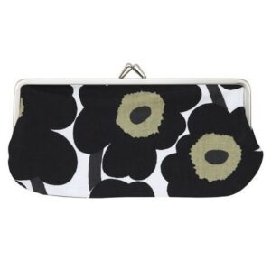 Marimekko Mini Unikko Silmälasikotelo Valkoinen-Musta-Oliivi