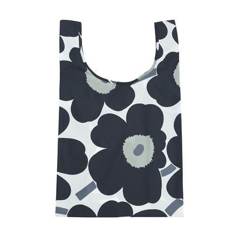 Marimekko Pieni Unikko Kassi Valkoinen-Musta-Oliivi