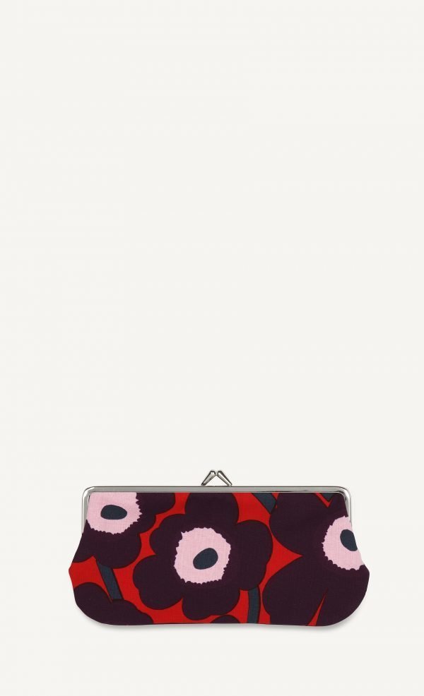 Marimekko Silmälasi Kukkaro Mini Unikko Punainen Luumu Vaaleanpunainen