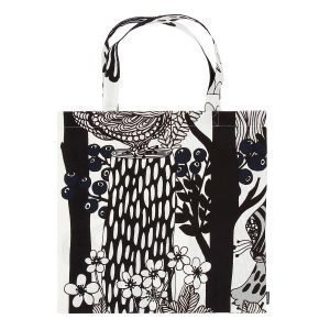 Marimekko Veljekset Laukku Valkoinen / Musta 44x43 Cm