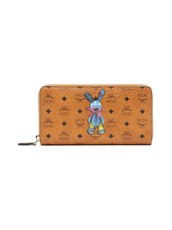 Mcm Rabbit Zip Around Wallet In Visetos Lompakko