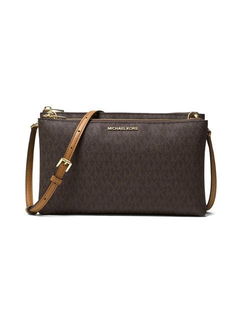 michael michael kors adele double zip pebble leather crossbody