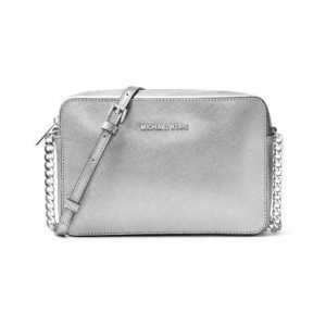 Michael Kors Jet Set Travel Large Metallic Crossbody Nahkalaukku