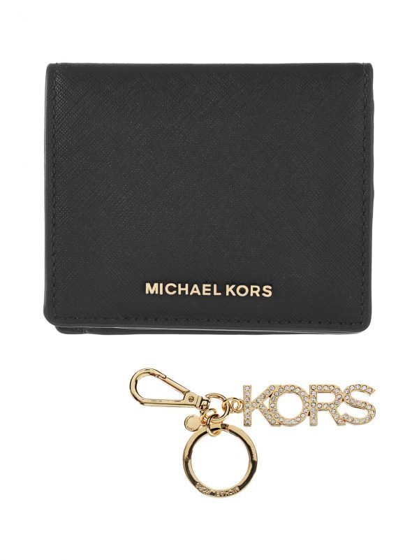 Michael Kors Md Carry All Box Set Lahjapakkaus: Nahkalompakko Ja Avaimenperä