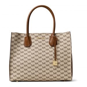 Michael Kors Mercer Lg Heritage Signature Tote Laukku