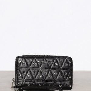 Michael Kors Pyramid Quilted Lg Flat Mf Phn Case Lompakko Musta