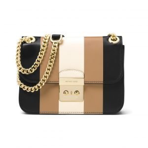 Michael Kors Sloan Multi Stripe Leather Crossbody Nahkalaukku