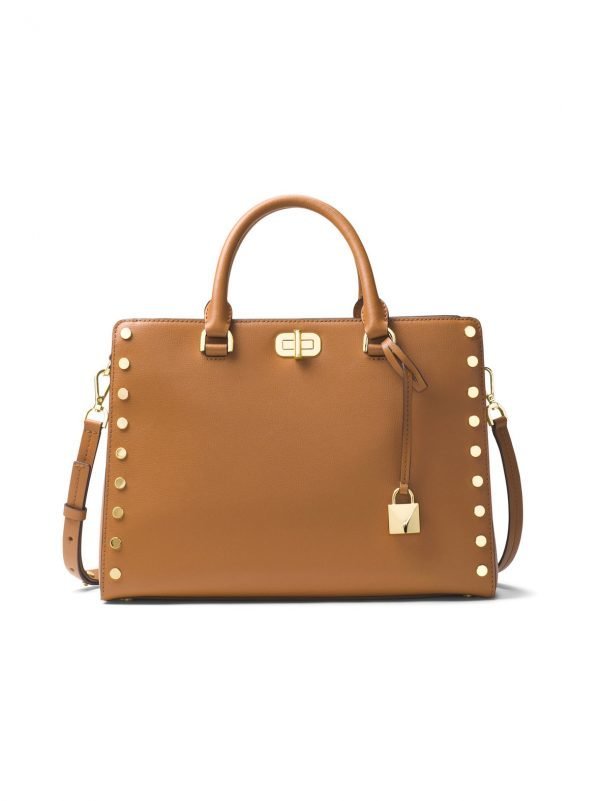 Michael Kors Sylvie Lg Studded Leather Satchel Nahkalaukku