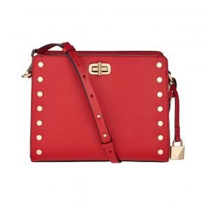 Michael Kors Sylvie Studded Leather Messenger Nahkalaukku