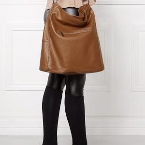 Mixed from Italy Hobo Leather Bag Dark Beige/Taupe