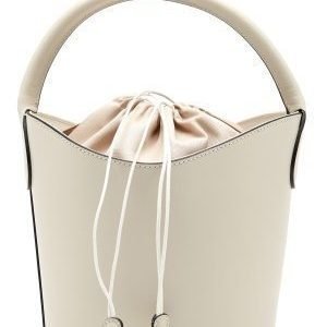 Mixed from Italy Leather Bucket Bag Beige