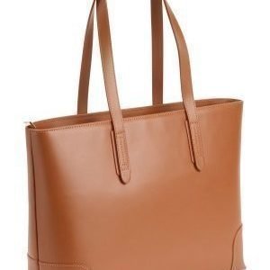 Mixed from Italy Leather Shopper Camel