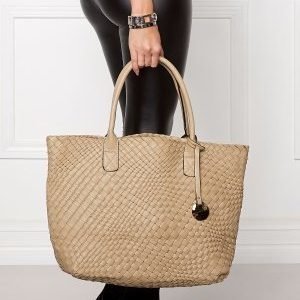 Mixed from Italy Top Handle Satchel Dark Beige/Taupe