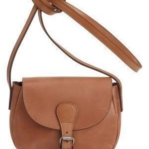 Pieces Baysa Leather Cross Bag Cognac