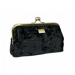 Pipol's Bazaar Velvet Wave Frame Bag Black Kosmetiikkalaukku