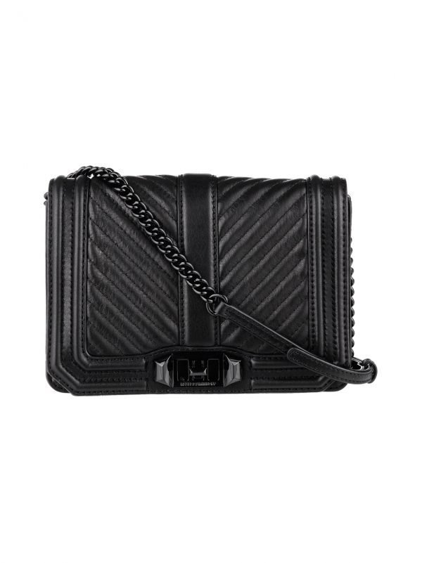 Rebecca Minkoff Chevron Quilted Small Love Crossbody Nahkalaukku